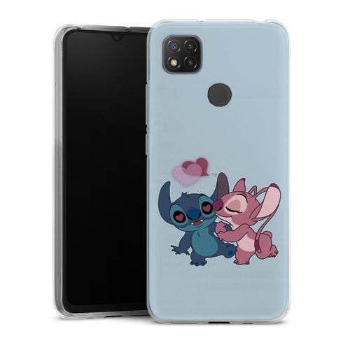 coque Xiaomi Redmi 9C Stitch angel love heart pink