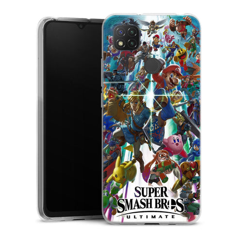 Coque Xiaomi Redmi 9C Super smash bros ultimate | Housse silicone, Protection optimale - Motif Jeux video Gaming