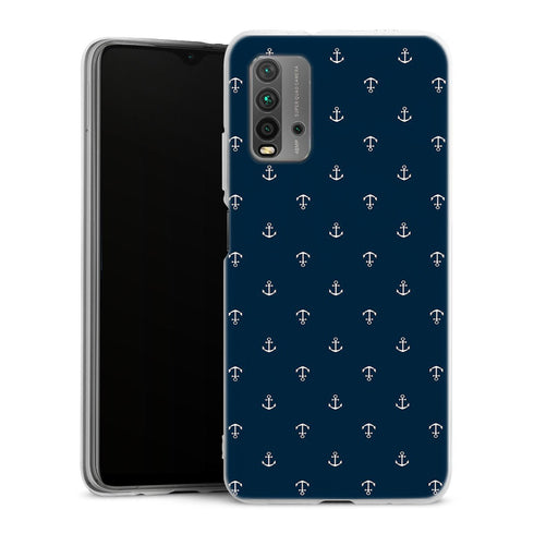 Coque pour Xiaomi Redmi 9T Ancre Blue Marine