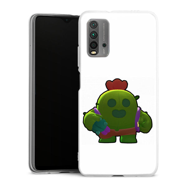 Coque pour Xiaomi Redmi 9T Brawl Stars Spike Cactus | Housse silicone, Protection optimale - Motif Jeux video Gaming