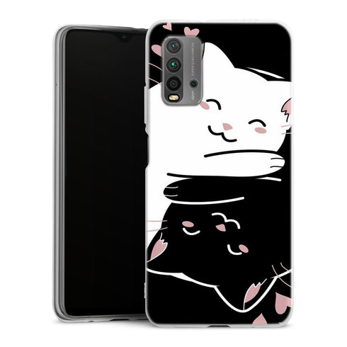 Coque Xiaomi Redmi 9T Chats Kawaii Yin et Yang