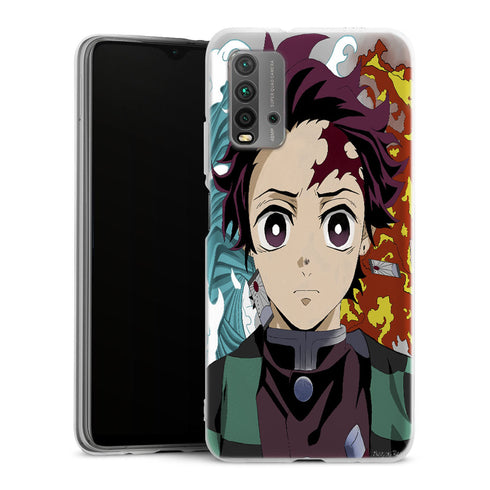 coque Xiaomi Redmi 9T Demon Slayer Tanjiro Cardigan Fire