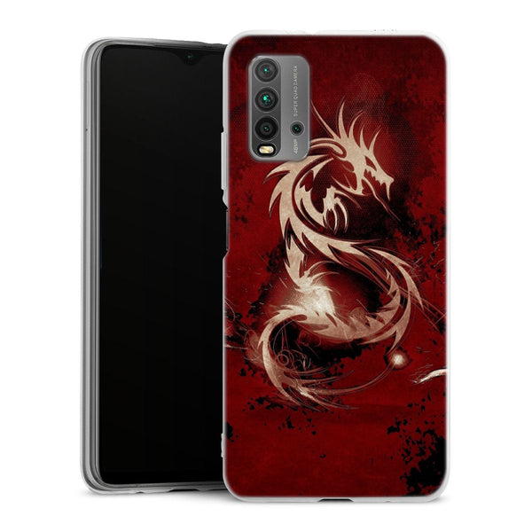 Coque pour Xiaomi Redmi 9T Dragon Rouge