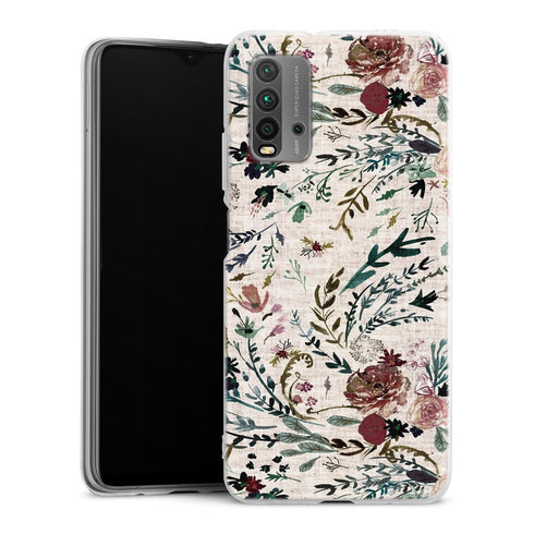 Coque Xiaomi Redmi 9T Fable Florale | Housse silicone, antichocs, protection optimale - Motif floral
