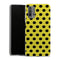 Coque pour Xiaomi Redmi 9T Jaune à Pois Noirs