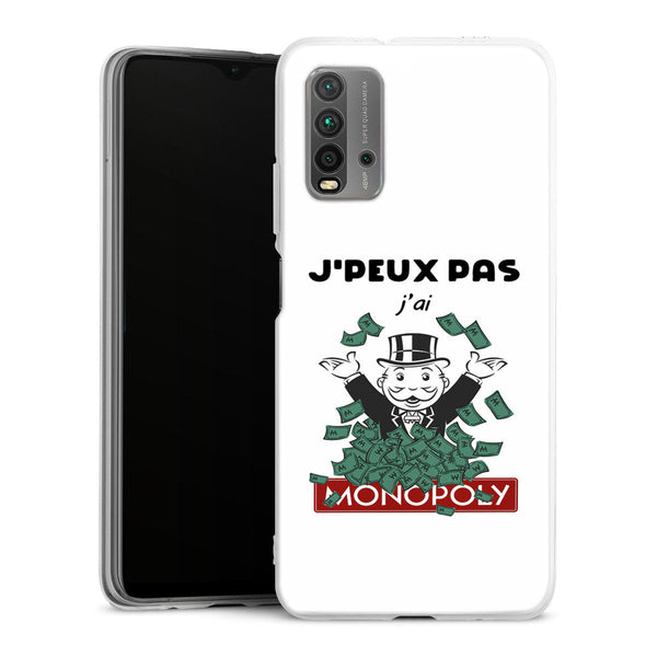 Coque Xiaomi Redmi 9T Je Peux pas j'ai Monopoly | Housse silicone, Protection optimale - Motif Jeux video Gaming