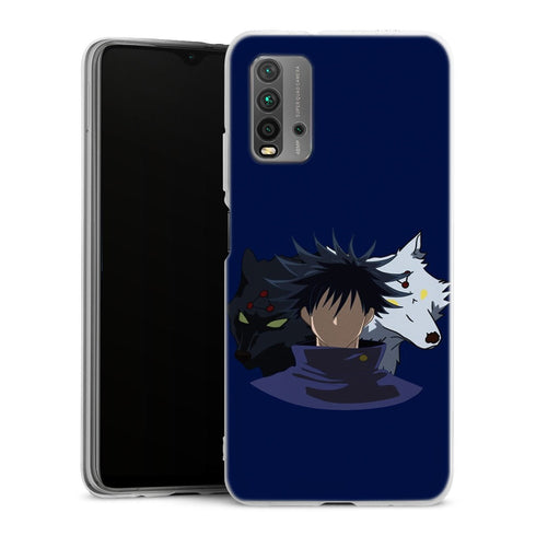coque Xiaomi Redmi 9T Jujutsu Kaisen Megumi Fushiguro Divine Dogs minimalist