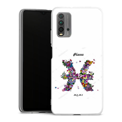 Coque Xiaomi Redmi 9T Motif Floral Poisson | Housse silicone, antichocs, protection optimale - Motif floral