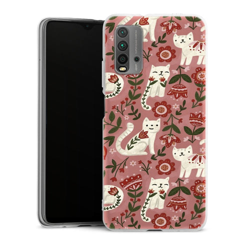 Coque Xiaomi Redmi 9T Motif de chat folklorique