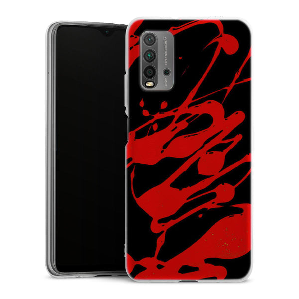 Coque pour Xiaomi Redmi 9T Paint Slpash Rouge