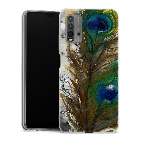 Coque Xiaomi Redmi 9T Plume de Paon