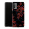 Coque Xiaomi Redmi 9T Rouge en Noir | Housse silicone, antichocs, protection optimale - Motif floral