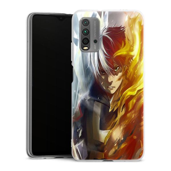 coque Xiaomi Redmi 9T Shoto Todoroki ice and fire