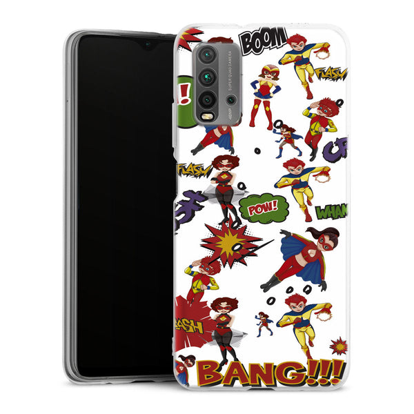 coque Xiaomi Redmi 9T Super Heros Blanc