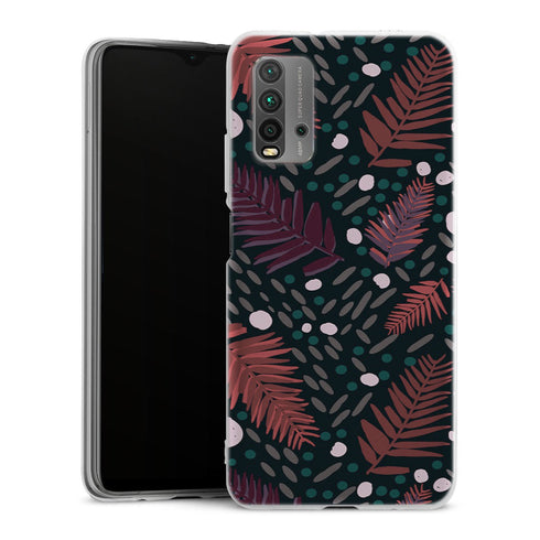 Coque Xiaomi Redmi 9T Bungalow Nights | Housse silicone, antichocs, protection optimale - Motif floral Violet