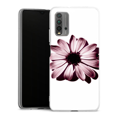 Coque Xiaomi Redmi 9T Daisy Burgundi | Housse silicone, antichocs, protection optimale - Motif floral Jaune