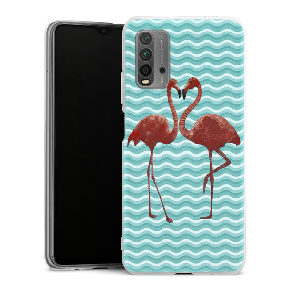 Coque pour Xiaomi Redmi 9T Flamingo love