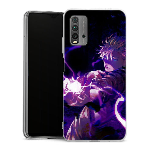 coque Xiaomi Redmi 9T Gojo Satoru fond noir