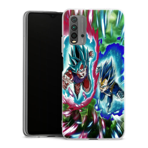 coque Xiaomi Redmi 9T Goku blue Kaioken