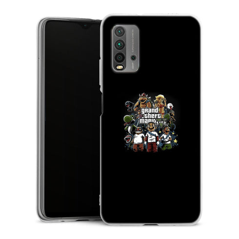 Coque Xiaomi Redmi 9T Grand Theft Mario | Housse silicone, Protection optimale - Motif Jeux video Gaming