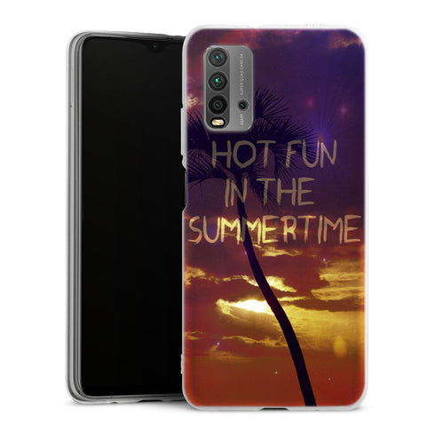 Coque Xiaomi Redmi 9T Hot Fun in The Summertime | Housse silicone, antichocs, protection optimale - Motif floral