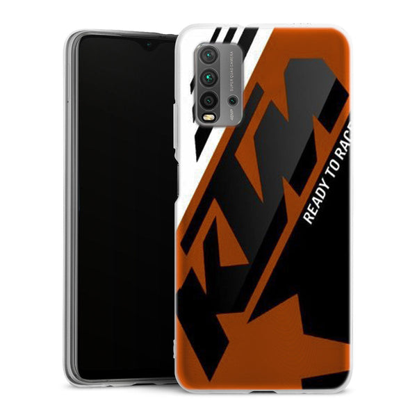 coque telephone Redmi 9T originale KTM Racing Orange and Black