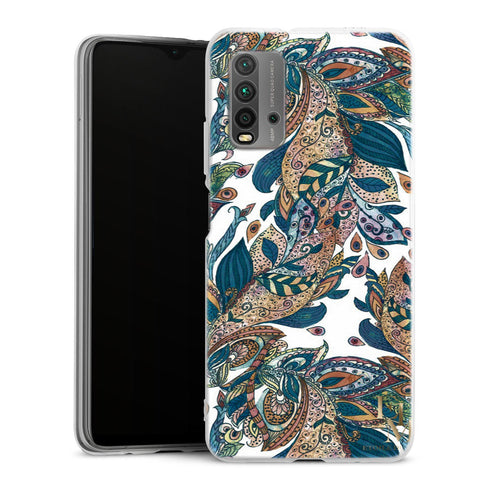 Coque Xiaomi Redmi 9T Leaf | Housse silicone, antichocs, protection optimale - Motif floral Feuille