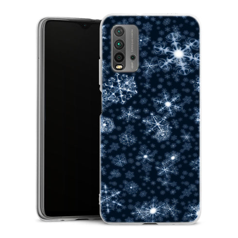 Coque Xiaomi Redmi 9T Let it Snow | Housse silicone, antichocs, protection optimale - Motif floral Neige