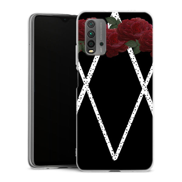 Coque Xiaomi Redmi 9T Ltflow | Housse silicone, antichocs, protection optimale - Motif floral