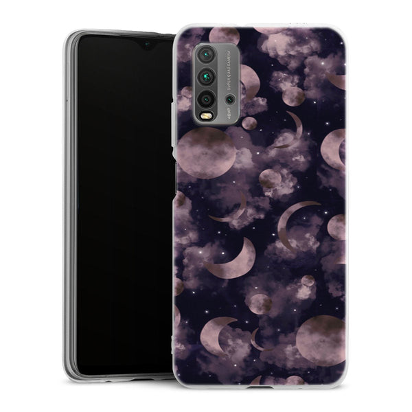 Coque Xiaomi Redmi 9T Magic Moons | Housse silicone, antichocs, protection optimale - Motif floral