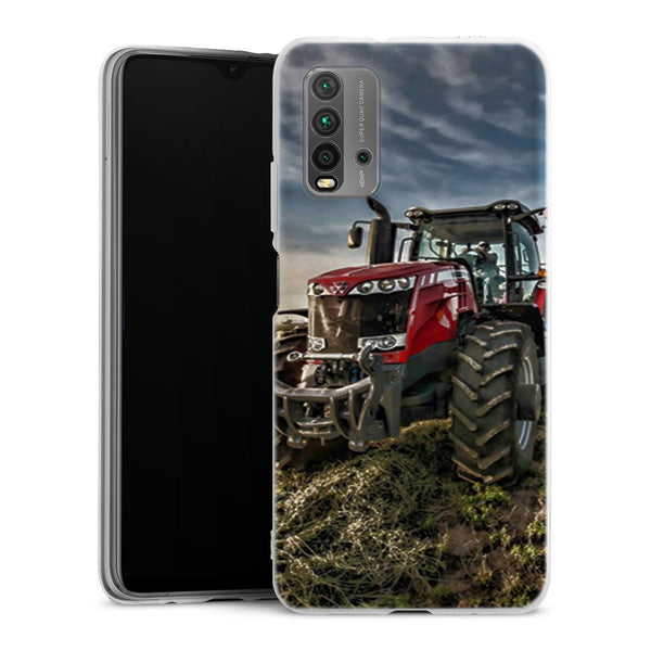 Coque Xiaomi Redmi 9T originale Massey Fergusson tractor | Housse Antichoc Silicone Souple, Ultra Fine, Protection intégrale, Motif Vehicule Agriculture