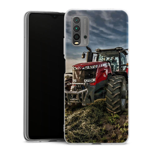 Coque Xiaomi Redmi 9T Massey Fergusson Tractor | Housse silicone, antichocs, protection optimale - Motif floral
