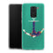 Coque Xiaomi Redmi Note 9 ancre florale turquoise | Housse silicone, antichocs, protection optimale - Motif floral
