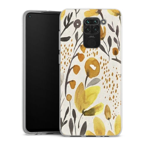 Coque Xiaomi Redmi Note 9 Champs Jaunes | Housse silicone, antichocs, protection optimale - Motif floral