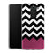 Coque pour Xiaomi Redmi Note 9 Chevrons Colorés Rose et Noir