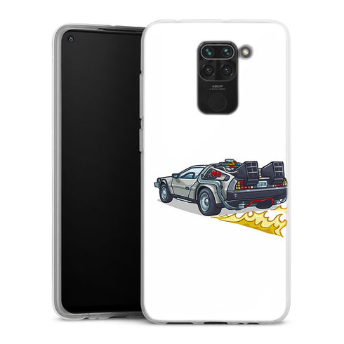 Coque Telephone Xiaomi Redmi Note 9 originale Delorean retour vers le futur | Housse Antichoc Silicone Souple, Ultra Fine, Protection intégrale, Motif Vehicule