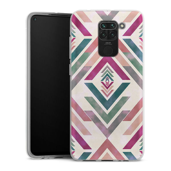 Coque pour Xiaomi Redmi Note 9 Fancy Diams azteque Rose