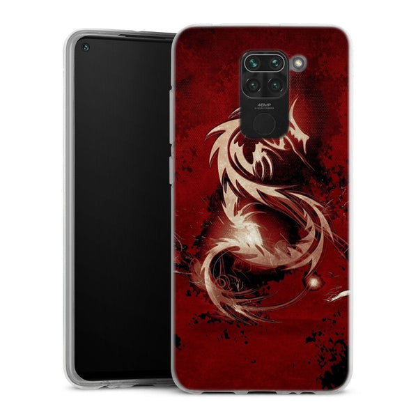 Coque pour Xiaomi Redmi Note 9 Dragon Rouge