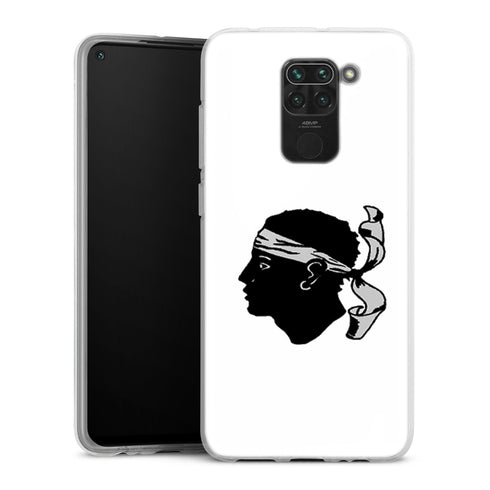 Coque antichocs Xiaomi Redmi Note 9 Drapeaux Corse Blanc