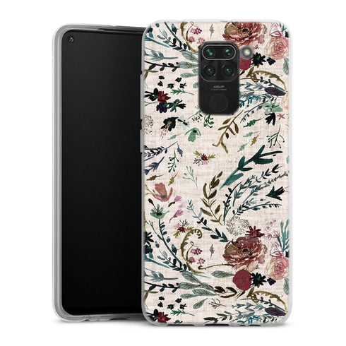 Coque Xiaomi Redmi Note 9 Fable Florale | Housse silicone, antichocs, protection optimale - Motif floral