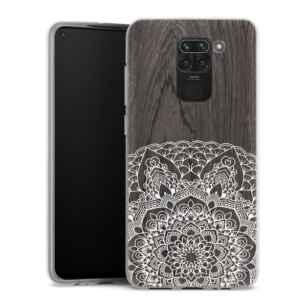 Coque pour Xiaomi Redmi Note 9 Floral Lacet Bois