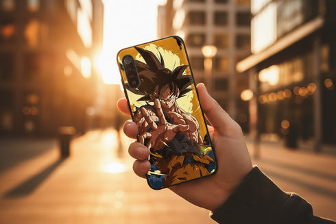 Visuel Manga Dragon Ball , la Coque renforcée en silicone pour Xiaomi Redmi Note 9 Goku Power Level