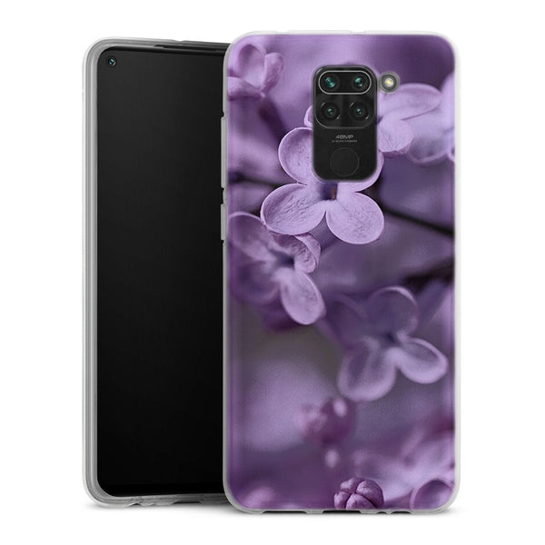 Coque Xiaomi Redmi Note 9 Lilas | Housse silicone, antichocs, protection optimale - Motif floral violet