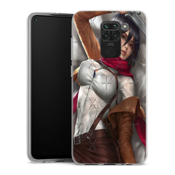 coque Xiaomi Redmi Note 9 Mikasa Attack on Titan filles sexy beau cul