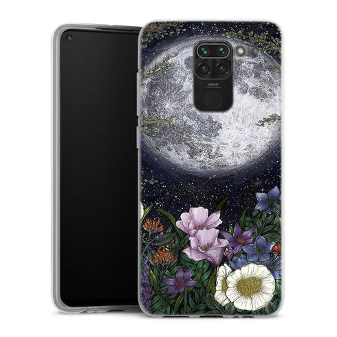 Coque Xiaomi Redmi Note 9 Minuit dans le jardin | Housse silicone, antichocs, protection optimale - Motif floral