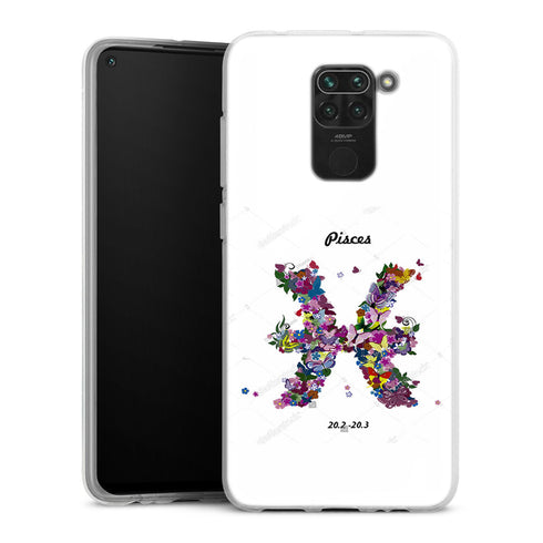 Coque Xiaomi Redmi Note 9 Motif Floral Poisson | Housse silicone, antichocs, protection optimale - Motif floral