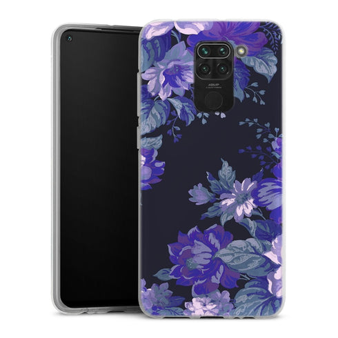 Coque Xiaomi Redmi Note 9 Motif Floral de minuit | Housse silicone, antichocs, protection optimale - Motif floral