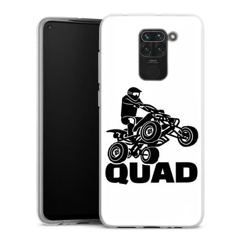 Coque pour Redmi Note 9 Moto Cross Quad | Housse Antichoc Silicone Souple, Ultra Fine, Protection intégrale, Motif Vehicule