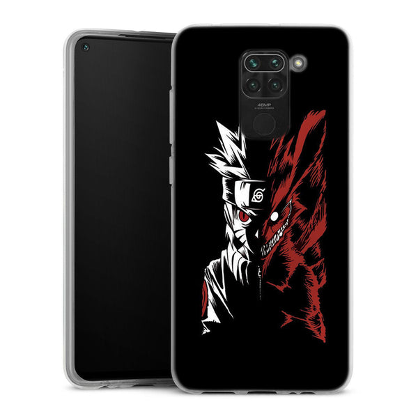 coque Xiaomi Redmi Note 9 Naruto Vs Kyubi Renard demon a 9 Queues