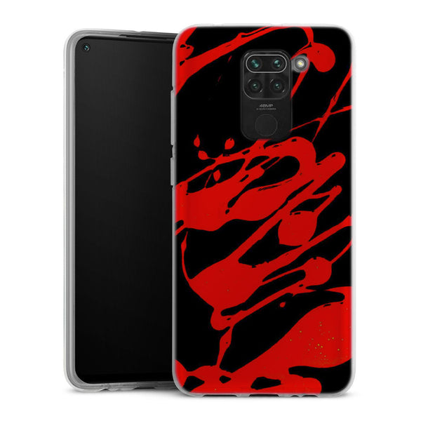 Coque pour Xiaomi Redmi Note 9 Paint Slpash Rouge